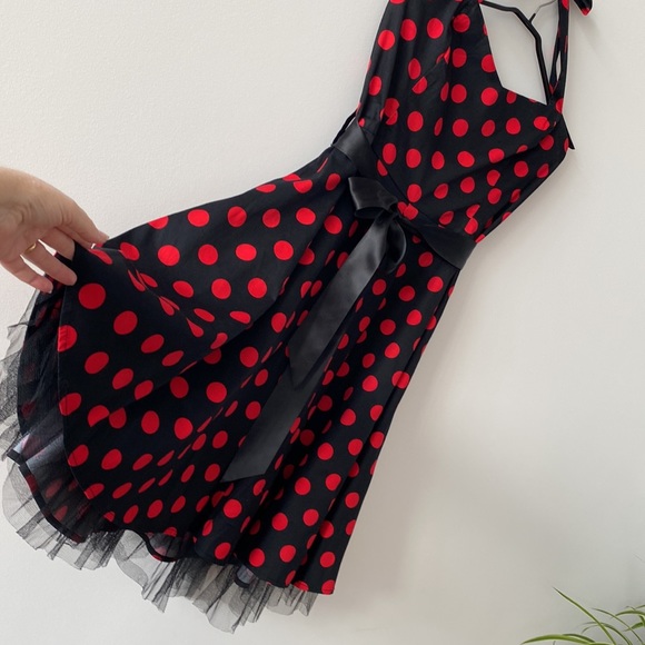 ๐โโฌ Hearts & Roses Polka Dot Swing Dress - Picture 4 of 13
